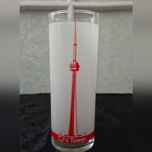 Vintage CN Tower Toronto Cocktail Recipe Glass